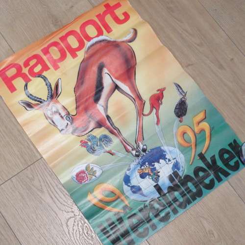 1995 World Cup Rugby Rapport poster - Size 58 x 42 cm