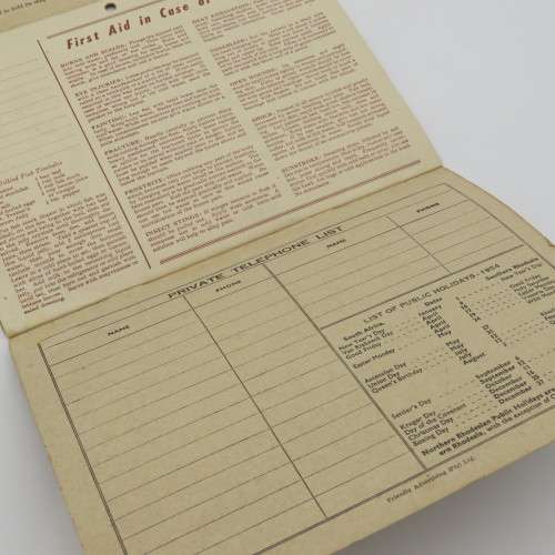 1954 Calendar Brokensha`s stores and garages Estcourt