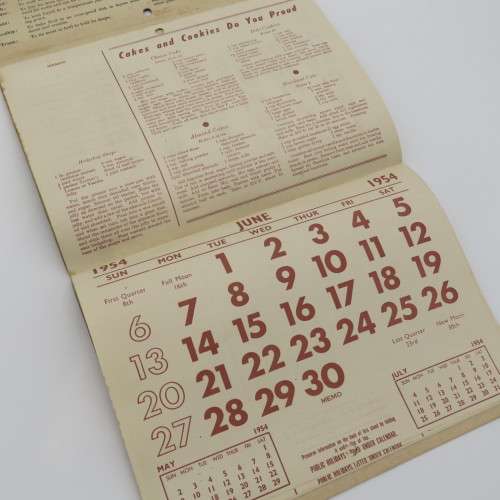 1954 Calendar Brokensha`s stores and garages Estcourt