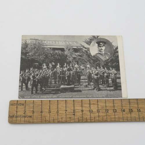 Postcard posted 1909 with picture of the Manchesters playing at the Humewood Hotel, Port Elizabeth