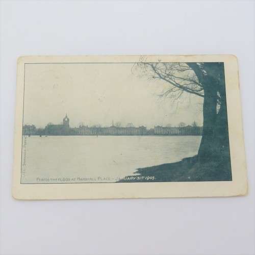 1904 Postcard posted from Perth, Australia to Sussex depicting the January 31st 1903 flood