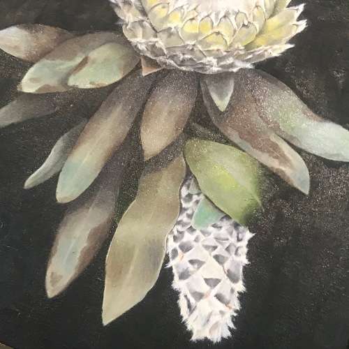 Eve Milne still life proteas oil painting - frame 55 x 74cm and painting 44,5 x 63cm