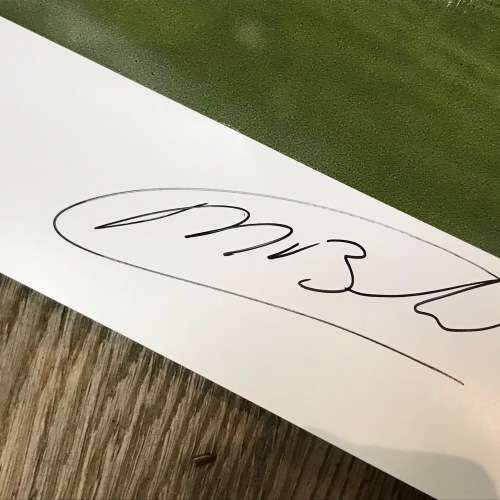 Macco van Basten Dutch football legend signed poster - COA - Big Blue Tube #052 - print #67 of 500