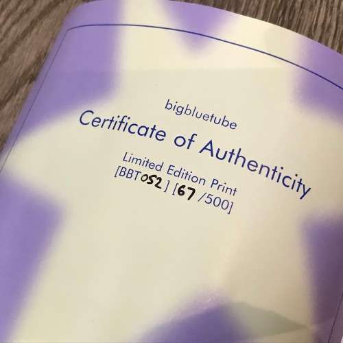 Macco van Basten Dutch football legend signed poster - COA - Big Blue Tube #052 - print #67 of 500