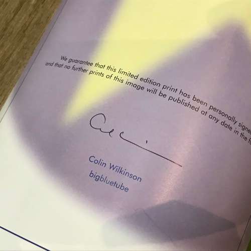 Macco van Basten Dutch football legend signed poster - COA - Big Blue Tube #052 - print #67 of 500