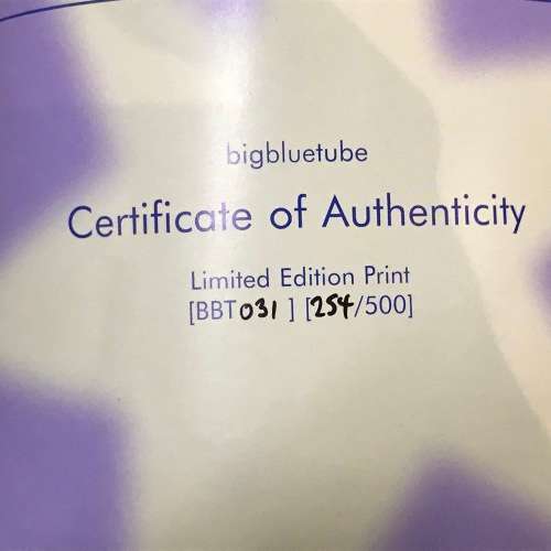 European Cup final football poster signed by Bobby Charlton - Manchester United - print #254 of 500