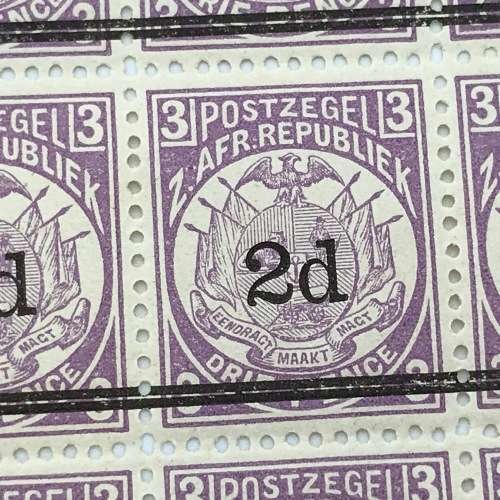 ZAR Postage overprint stamps - 50 x SACC 199 and 10 x SACC 198