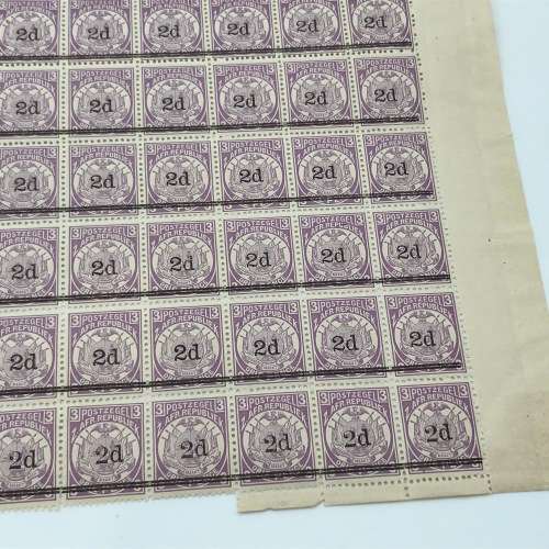 ZAR Postage overprint stamps - 50 x SACC 199 and 10 x SACC 198