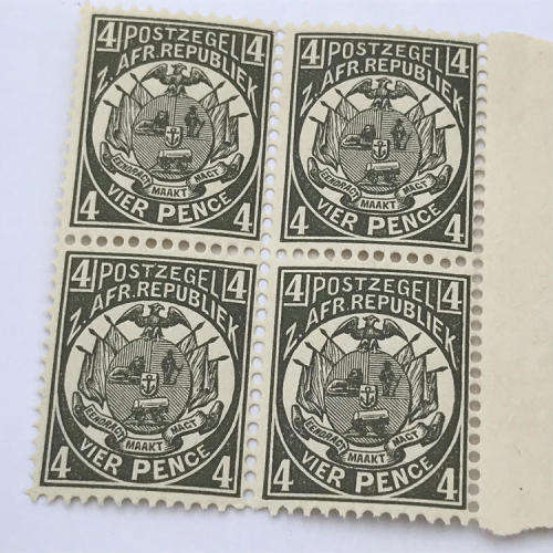 ZAR - SACC 184 - 4 Pence unmounted mint - block of 4