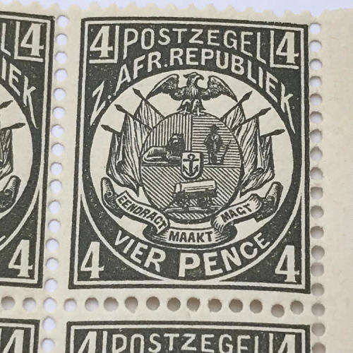 ZAR - SACC 184 - 4 Pence unmounted mint - block of 4