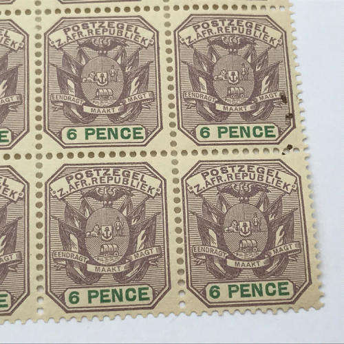 ZAR - SACC 229 Block of 12 unmounted mint 6 Pence stamps