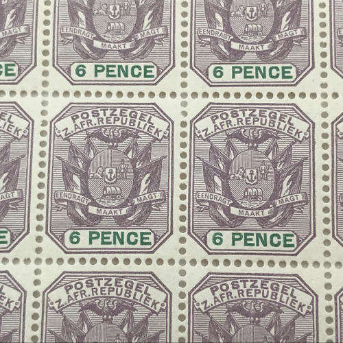 ZAR - SACC 229 Block of 12 unmounted mint 6 Pence stamps