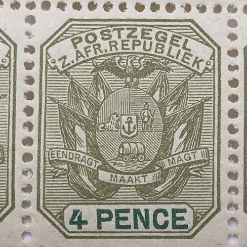 ZAR - SACC 228 block of 15 unmounted mint 4 Pence stamps