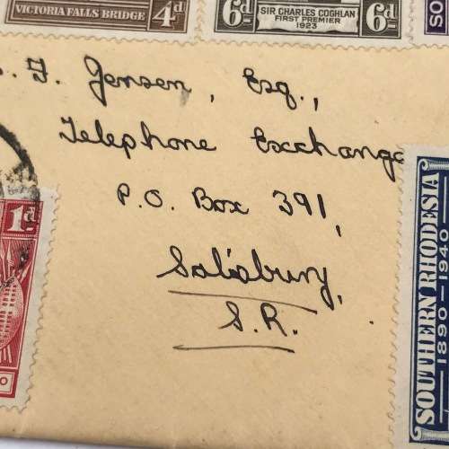 BSA Company Golden Jubilee Southern Rhodesia first day cover with SACC 55-62 stamps