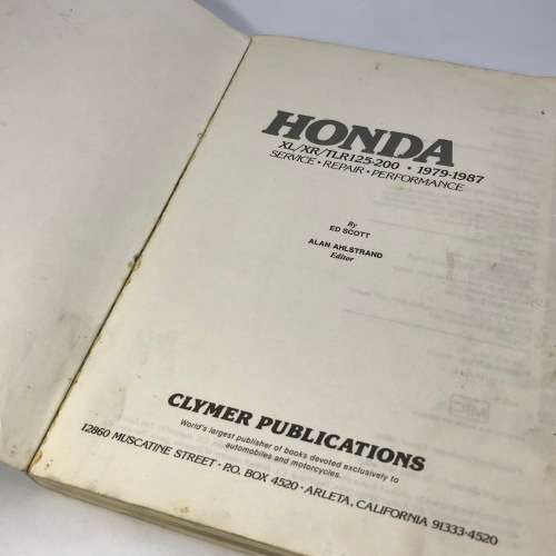 Clymer Honda XL/XR/TLR125-200 - 1979-1987 service manual