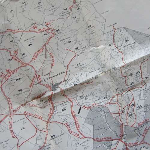 1897 Map of the district of XALANGA and Elliot - some damage - A RARE FIND - 170 x 107cm