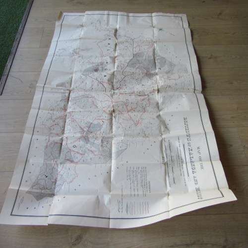 1897 Map of the district of XALANGA and Elliot - some damage - A RARE FIND - 170 x 107cm