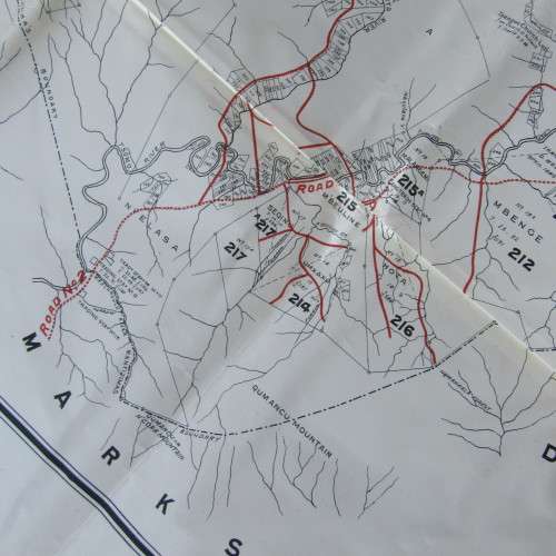 1897 Map of the district of XALANGA and Elliot - some damage - A RARE FIND - 170 x 107cm
