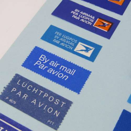 Lot of about 90 Airmail Tags and other items