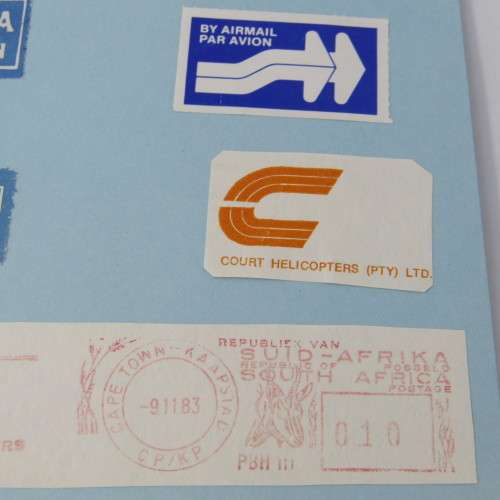 Lot of about 90 Airmail Tags and other items