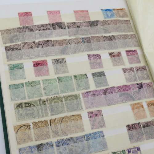 16 Page stamp album with over 700 old stamps - Some better stuff - Have a look at the photos