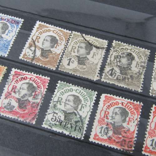 32 Page Stamp album with decent French stamp collection - over 650 French stamps