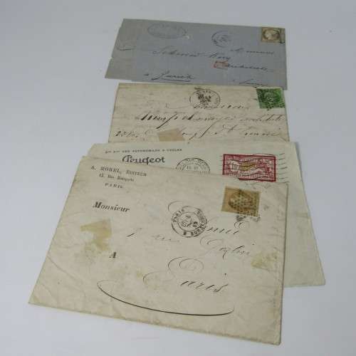 32 Page Stamp album with decent French stamp collection - over 650 French stamps