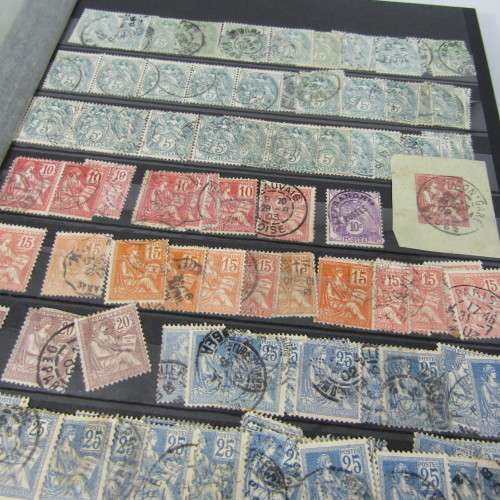 32 Page Stamp album with decent French stamp collection - over 650 French stamps
