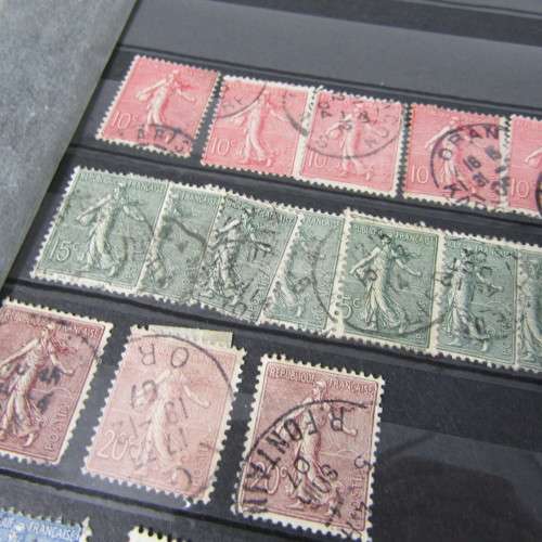 32 Page Stamp album with decent French stamp collection - over 650 French stamps