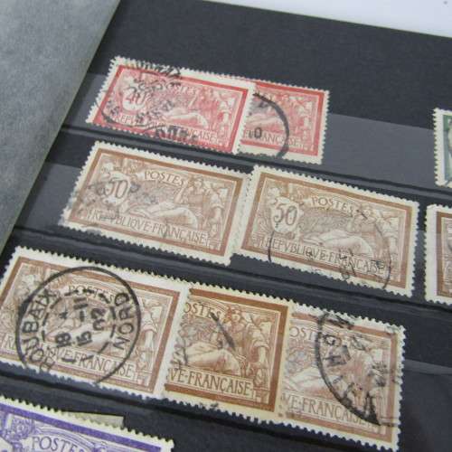 32 Page Stamp album with decent French stamp collection - over 650 French stamps