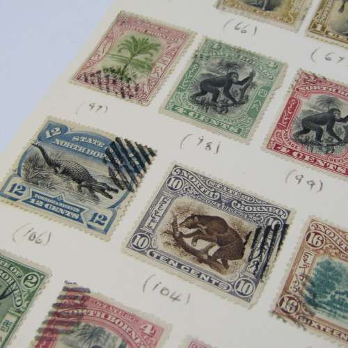 Lot of 43 North Borneo stamps - used hinged