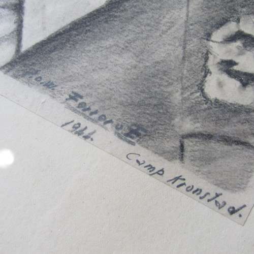 WW2 drawing of P.O.W. Ferrero E. 1944 Camp Kroonstad