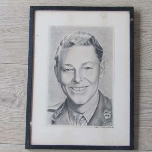 WW2 drawing of P.O.W. Ferrero E. 1944 Camp Kroonstad
