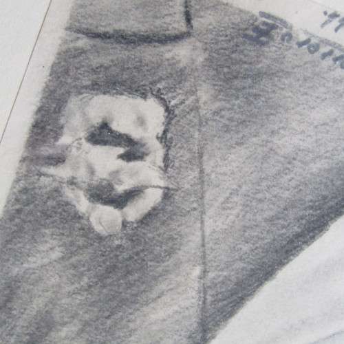 WW2 drawing of P.O.W. Ferrero E. 1944 Camp Kroonstad