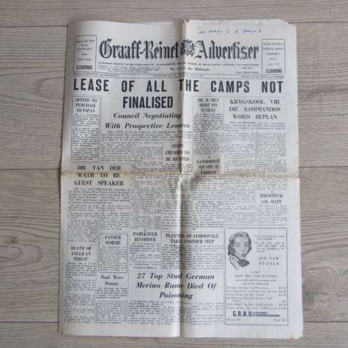 1967 Graaff-Reinet Advertise newspaper