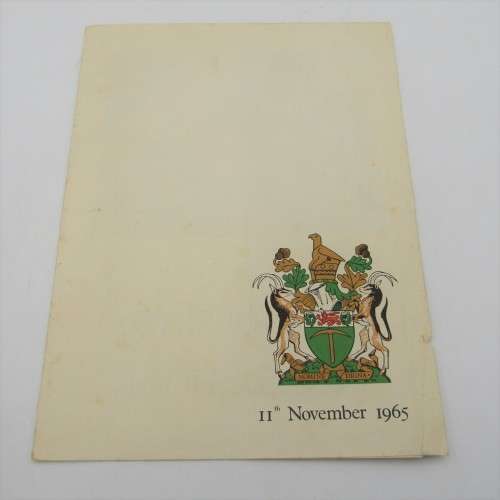 11 Nov 1965 Rhodesias finest hour leaflet with proclamation