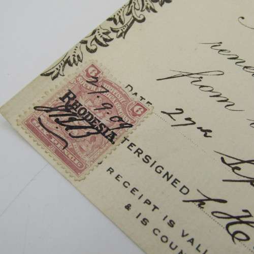 Receipt Norwick Union Life Insurance Society - premium of 11-0-6 paid on 3000 pound policy in 1909