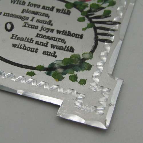 Antique metal Birthday card to a sister - rare and almost never seen