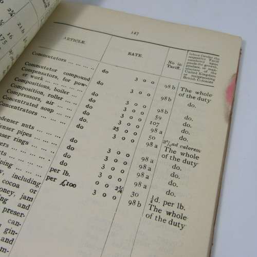 1907 Orange River Colony Customs handbook - over 200 pages