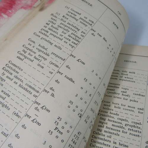 1907 Orange River Colony Customs handbook - over 200 pages