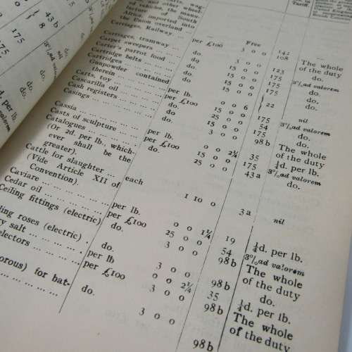 1907 Orange River Colony Customs handbook - over 200 pages