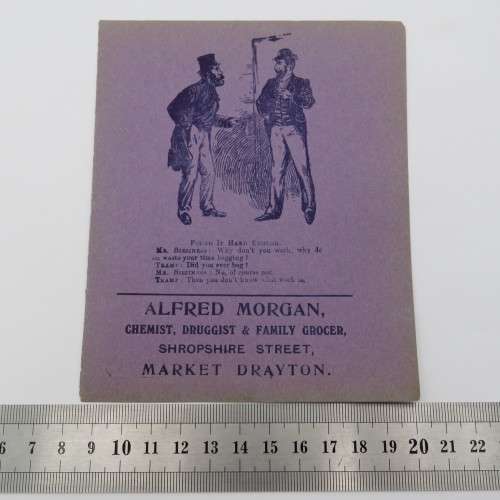 Antique Alfred Morgan chemist flyer
