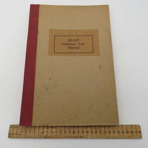 BSAP Common Law Manual that belonged to Derek Bothwell Chief Inspector