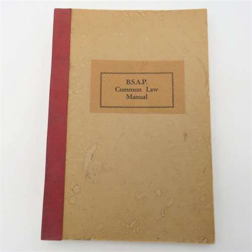 BSAP Common Law Manual that belonged to Derek Bothwell Chief Inspector