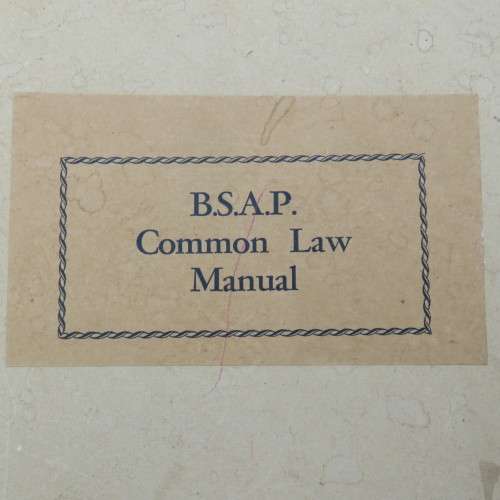 BSAP Common Law Manual that belonged to Derek Bothwell Chief Inspector