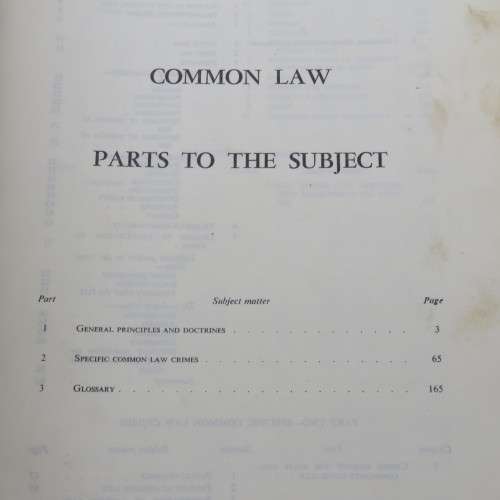BSAP Common Law Manual that belonged to Derek Bothwell Chief Inspector
