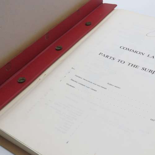 BSAP Common Law Manual that belonged to Derek Bothwell Chief Inspector