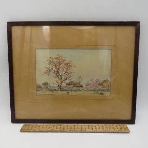 1943 Watercolor painting by Erich Mayer - One of the SA masters