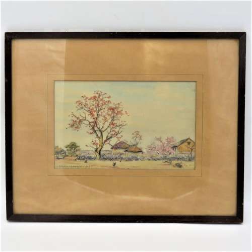 1943 Watercolor painting by Erich Mayer - One of the SA masters