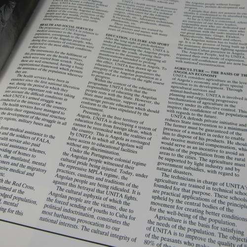 UNITA - Identity of free Angola 1985 issued in Jamba, Angola